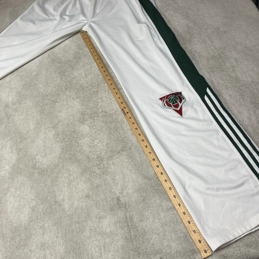 adidas NBA Milwaukee Bucks Player Issued Game Warmup Snap Pants XXLT + 6" - Picture 11 of 14